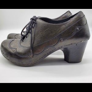 Dansko Nell Lace Up Wingtip Clogs, sz 8.5